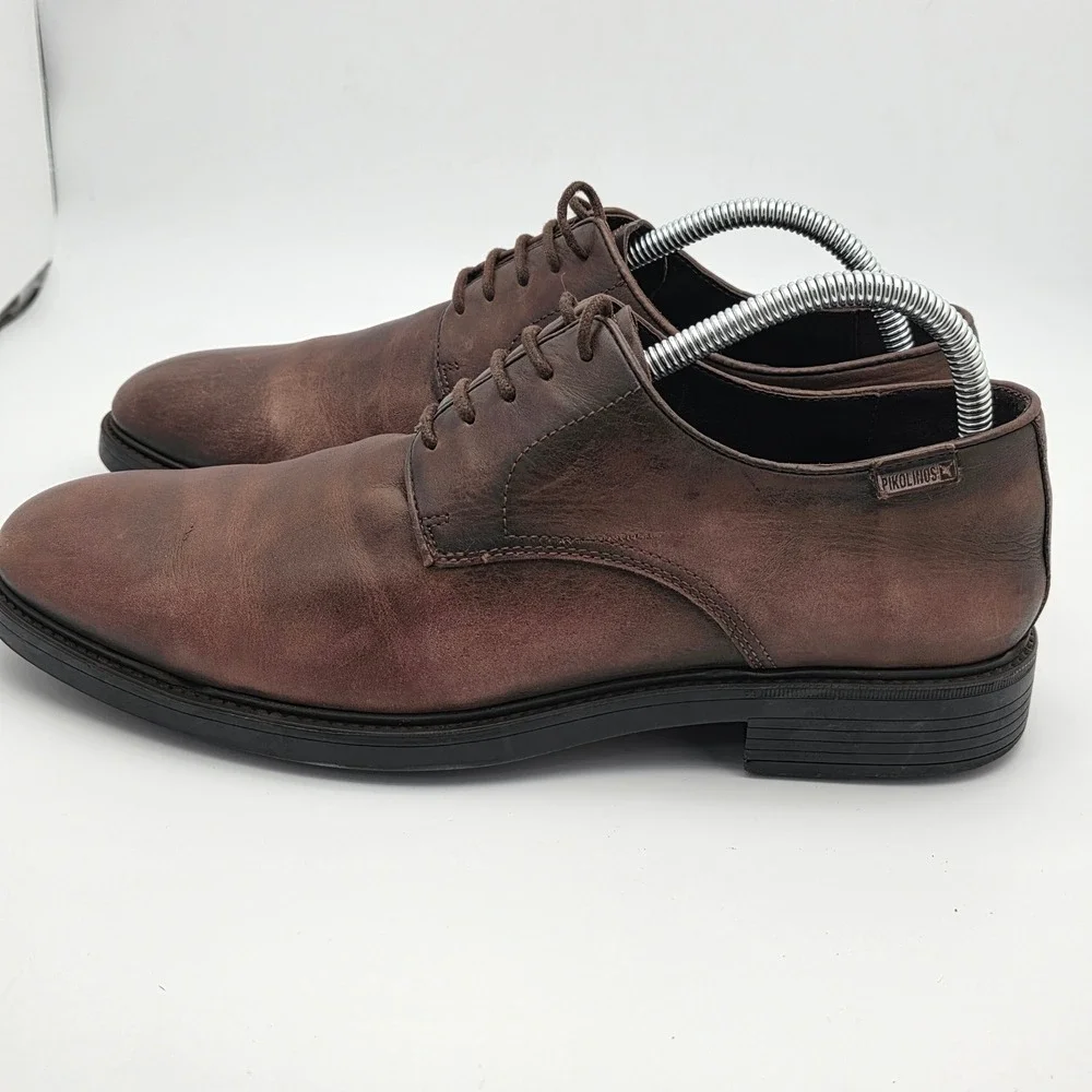 Pikolinos Derby Shoes‎ Men 42 9US Brown Leather Airgonemics Lace Up Dress Shoes